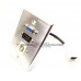 Placa Tapa Vga + HDMI 1.4 (4k) pigtail + USB 2.0 tipo B Aluminio